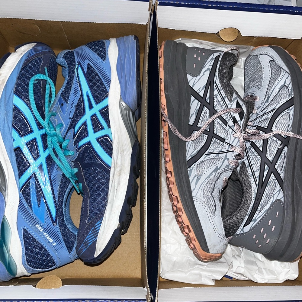 ASICS SHOES (2 PAIRS) WOMENS SIZE 8